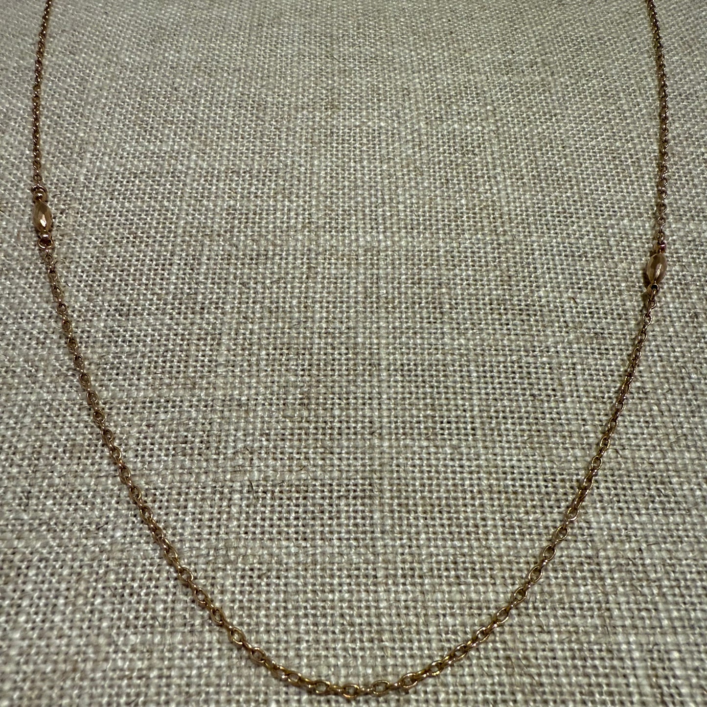 9CT ROSE GOLD FANCY CABLE AND BEAD LINK NECKLACE