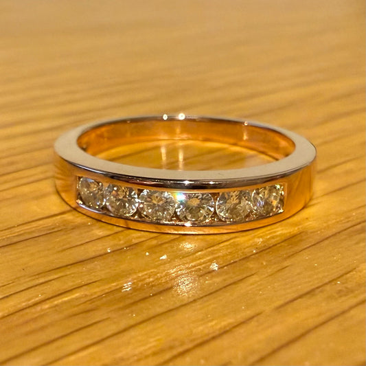 18ct ROSE GOLD DIAMOND CHANNEL SET ETERNITY RING
