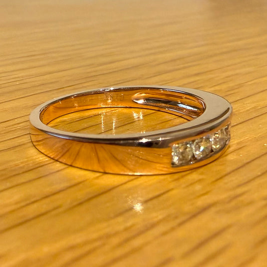18ct ROSE GOLD DIAMOND CHANNEL SET ETERNITY RING