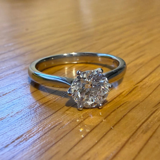 PLATINUM 1CT DIAMOND SINGLE STONE RING