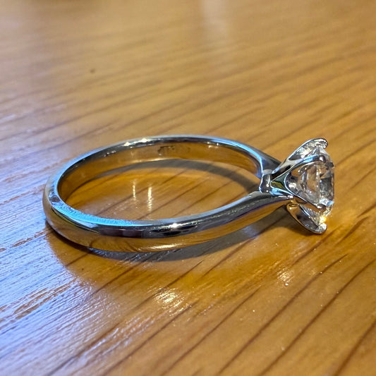 PLATINUM 1CT DIAMOND SINGLE STONE RING
