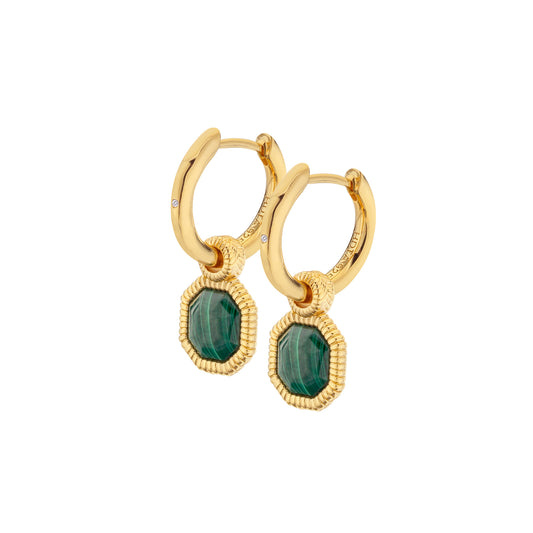 HD X JJ REVIVE MALACHITE EARRINGS