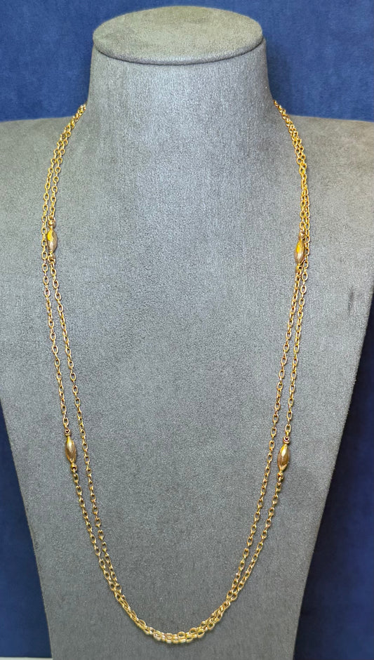 9CT YELLOW GOLD FANCY BELCHER NECKLACE